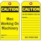 Brady Caution Tag, Cleaning and Maintenance, Polyester, 5 3/4 in H x 3 in W, Black, Yellow, Rectangle 86544 - alternate 3