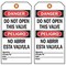 Brady Danger Bilingual Tag, Lockout Tagout, Polyester, 5 3/4 in H x 3 in W, Black, Red, White, Rectangle 86523 - alternate 3