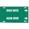 Brady Pipe Marker, Drain Water, Grn, 8 to9-7/8 In 4176-G - alternate 1