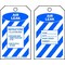 Zoro Select Tag, Air Leak, Polyester, 5 3/4 in H x 3 in W, Blue, White, Rectangle, 10 PK 8CV32 - alternate 3