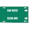 Brady Pipe Marker, Raw Water, Green, 10 to 15 In 4116-H - alternate 1