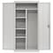 Sandusky Lee Combo Wardrobe Storage Cabinet, 72 in H, 46 in W, 24 in D, Recessed Pull, Keyed, Light Gray EACR462472-05 - alternate 1