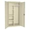 Sandusky Lee Combo Wardrobe Storage Cabinet, 72 in H, 36 in W, 24 in D, Recessed Pull, Keyed, Putty, 4 Shelves EACR362472-07 - alternate 1