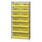 Quantum Storage Systems Steel Bin Shelving, 12 in D x 75 in H x 36 in W, 8 Shelves, Yellow QSBU-250YL - alternate 1