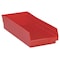 Quantum Storage Systems Shelf Storage Bin, Polypropylene, Red, 4 in H, 8 3/8 in W, 17 7/8 in L QSB108RD - alternate 5