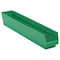 Quantum Storage Systems Shelf Storage Bin, Polypropylene, Green, 4 in H, 4 1/8 in W, 23 5/8 in L QSB105GN - alternate 4
