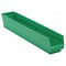 Quantum Storage Systems Shelf Storage Bin, Polypropylene, Green, 4 in H, 4 1/8 in W, 23 5/8 in L QSB105GN - alternate 3