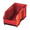 Quantum Storage Systems Shelf Storage Bin, Polypropylene, Red, 4 in H, 11 1/8 in W, 23 5/8 in L QSB116RD - alternate 2