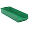 Quantum Storage Systems Shelf Storage Bin, Polypropylene, Green, 4 in H, 8 3/8 in W, 23 5/8 in L QSB114GN - alternate 5