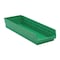 Quantum Storage Systems Shelf Storage Bin, Polypropylene, Green, 4 in H, 8 3/8 in W, 23 5/8 in L QSB114GN - alternate 1