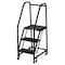 Ega 54 in H Steel Rolling Ladder, 3 Steps, 450 lb Load Capacity F005-BL - alternate 1