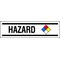 Brady Vinyl Label, Hazard Warning, Paper, 10 in W, 3 1/2 in H 8816 - alternate 3