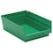 Quantum Storage Systems Shelf Storage Bin, Polypropylene, Green, 4 in H, 8 3/8 in W, 11 5/8 in L QSB107GN - alternate 1