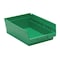 Quantum Storage Systems Shelf Storage Bin, Polypropylene, Green, 4 in H, 8 3/8 in W, 11 5/8 in L QSB107GN - alternate 3