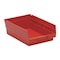 Quantum Storage Systems Shelf Storage Bin, Polypropylene, Red, 4 in H, 8 3/8 in W, 11 5/8 in L QSB107RD - alternate 1