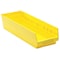 Quantum Storage Systems Shelf Storage Bin, Polypropylene, Yellow, 4 in H, 6 5/8 in W, 17 7/8 in L QSB104YL - alternate 5