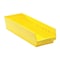 Quantum Storage Systems Shelf Storage Bin, Polypropylene, Yellow, 4 in H, 6 5/8 in W, 17 7/8 in L QSB104YL - alternate 1