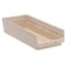 Quantum Storage Systems Shelf Storage Bin, Polypropylene, Ivory, 4 in H, 8 3/8 in W, 17 7/8 in L QSB108IV - alternate 4