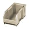 Quantum Storage Systems Hang & Stack Storage Bin, Polypropylene, Ivory, 7 in H, 8 1/4 in W, 14 3/4 in L QUS240IV - alternate 2