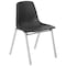 National Public Seating Stacking Chair, 8100 Series, Polypropylene Black, PK4 8110 - alternate 1