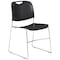 National Public Seating Stacking Chair, 8500 Series, Polypropylene Black, PK4 8510 - alternate 1