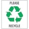 Brady Recycling Label, 10 In. W, 10 In. H, PK5, 18409LFLS 18409LFLS - alternate 2