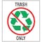 Brady Recycling Label, Vinyl, 10 In. H, PK5, 20774LFLS 20774LFLS - alternate 1
