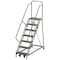 Ega 106 in H Steel Rolling Ladder, 7 Steps, 450 lb Load Capacity Z036 - alternate 1