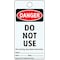 Electromark Danger Tag, Vinyl, 5 3/4 in H x 3 in W, White, Rectangle, 25 PK 5045V - alternate 1