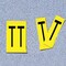 Electromark Label, T, Yellow, 4 In. H, PK25 34100YT - alternate 1