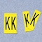 Electromark Label, K, Yellow, 4 In. H, PK25 34100YK - alternate 1