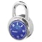 Master Lock Combination Padlock, Center, Blue/Silver 1506D - alternate 1