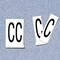 Electromark Letter Label, C, 2 In. H, PK50 34098WC - alternate 1