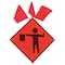 Eastern Metal Signs And Safety Flagger Ahead Traffic Sign, 36 in Height, 36 in Width, Polyester, PVC, Diamond, No Text C/36-SBFO-3FH-HD FLAGGER SYMBOL - alternate 2