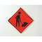 Eastern Metal Signs And Safety Workers Ahead Traffic Sign, 36 in H, 36 in W, Vinyl, Diamond, No Text, C/36-SBFO-3FH-HD MEN WORK SYM C/36-SBFO-3FH-HD MEN WORK SYM - alternate 1