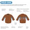Steiner Welding Jacket, Cowhide, 3 oz, 30 in Length, Snaps Closure, 2 Pockets, Brown, S 9215-S - alternate 4
