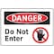 Electromark Danger Sign, 7 in Height, 10 in Width, Vinyl, English S145FF - alternate 1