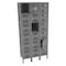 Tennsco Box Locker, 36 in W, 18 in D, 78 in H, (3) Wide, (6) Tier, Gray VBL6-1218-3MED GRAY - alternate 1