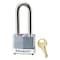 Master Lock Lockout Padlock, Keyed Different, Steel, White, 2 in Shackle Height, 1 9/16 in Body Width 3LHWHT - alternate 1