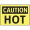 Electromark Caution Sign, 7 in H x 10 in W, Vinyl, Hot S120FF - alternate 1