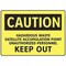 Electromark Caution Sign, 7 in Height, 10 in Width, Aluminum, English S118FA - alternate 1
