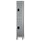 Tennsco Wardrobe Locker, 36 in W, 18 in D, 78 in H, (2) Tier, (3) Wide, Gray DTS-121836-3MG - alternate 3