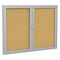 Ghent Enclosed Cork Bulletin Board 60x36", 2 Door PA23660K - alternate 1
