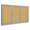 Ghent Enclosed Cork Bulletin Board 96x48", 3 Door PA34896K - alternate 1