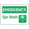 Electromark Eye Wash, 7 in x 10 in, Adhesive S180FF - alternate 1