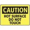 Electromark Caution Sign, 7 in H x 10 in W, Aluminum, Hot Surface Do Not Touch S121FA - alternate 1