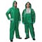Tingley Flame Resistant Coverall Rain Suit, PVC, 17 mil Thick, Attached Hood, Green, S V41108 - alternate 5