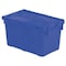 Orbis Attached Lid Container, 11.96 gal Volume Cap., 22 1/4 in L, 13 in W, 12 3/4 in H, Blue FP151 Blue - alternate 1