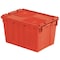 Orbis Attached Lid Container, 13.46 gal Volume Cap., 21 3/4 in L, 15 1/4 in W, 12 7/8 in H, Plastic, Red FP183 Red - alternate 1