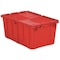 Orbis Attached Lid Container, 17.2 gal Volume Cap., 26 7/8 in L, 16 7/8 in W, 12 1/8 in H, Plastic, Red FP243 Red - alternate 1